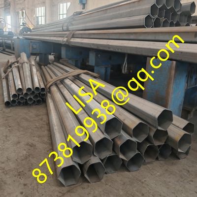 345Mpa Q345B Hexagonal Hot Dip Galvanized Electric Steel Poles