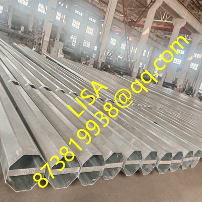 Octagonal Hot-dip Galvanized 11M Street Lighting Lamp-post Steel Poles