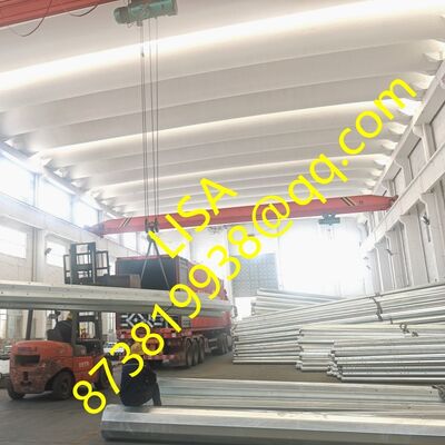 Philippines NEA Standard 25FT-45FT Hot Dip Galvanized Octagonal Steel Pole for 15KV Power Lines