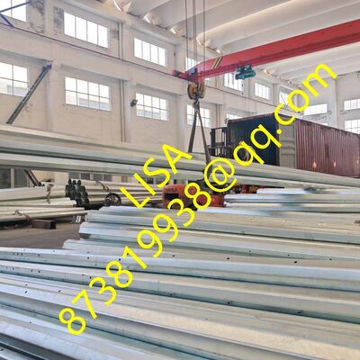 Philippines NEA Standard 25FT-45FT Hot Dip Galvanized Octagonal Steel Pole for 15KV Power Lines