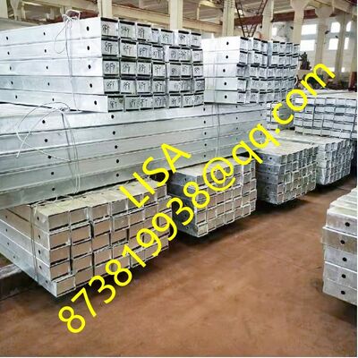 8FT 2.75mm Thick Hot-dip Galvanized Steel Crossarm with Rectangular Shape Q235B material