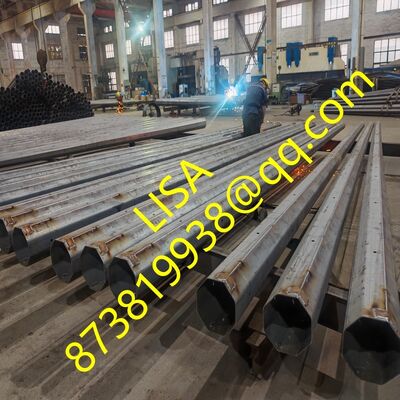 45FT 345Mpa 500KGS Load Philippines Nea Standard Octagonal Hot-dip Galvanized Steel Poles