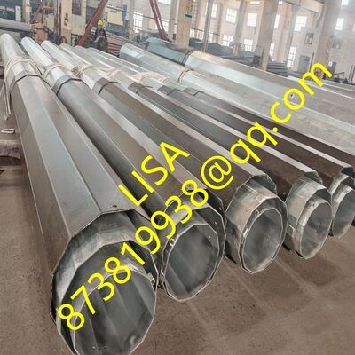 90FT Height Dodecagonal Transmission Steel Pole with 2000KGF Min Break Load for Power Transmission