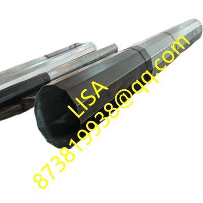 90FT Q460 11000kgf Load Transmission Steel Pole with Hot-Dip Galvanized and Black Tar Anti-Corrosion Painting