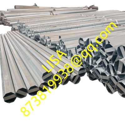 25FT Hot-dip Galvanized Steel Utility Pole with 300KGF Min Break Load for Power Distribution