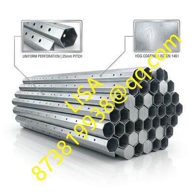 65FT Q420B High Strength Galvanized Electric Steel Pole with 1200KGF Load Rating for 110KV Transmission