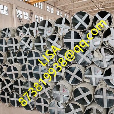 70FT 75FT Q355B Dodecagonal Galvanized Steel Pole with 1200KGS Min Break Load and Hot Dip Galvanized Surface