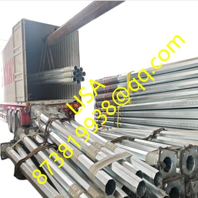 10M Octagonal Tapered Hot-dip Galvanized Steel Lighting Pole for Street and Park