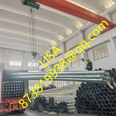 35FT Hot Dip Galvanized Electric Steel Pole with 500KGF Load Capacity for Power Distribution