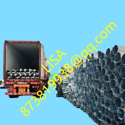 NEA Standard 30FT 35FT Galvanized Octagonal Steel Pole with 500KGS Min Break Load and 3mm Bare Thickness Q345B Material