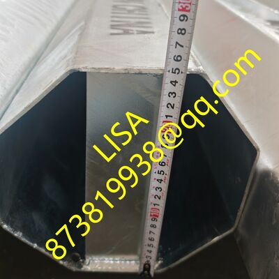 Philippines NEA Standard 35FT Galvanized Octagonal Steel Pole with 500KGS Min Break Load and 3mm Thickness