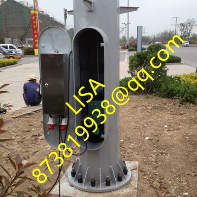 Dodecagonal 25M Lifting Type High Mast Steel Floodlight Pole with Hot-dip Galvanization Surface