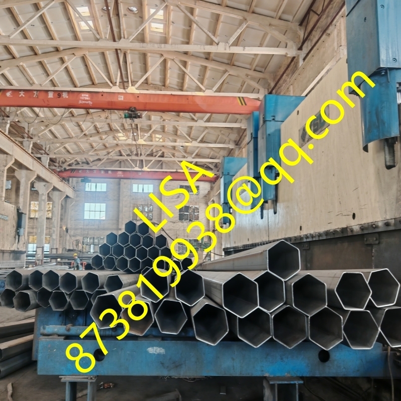 345Mpa Q345B Hexagonal Hot Dip Galvanized Electric Steel Poles