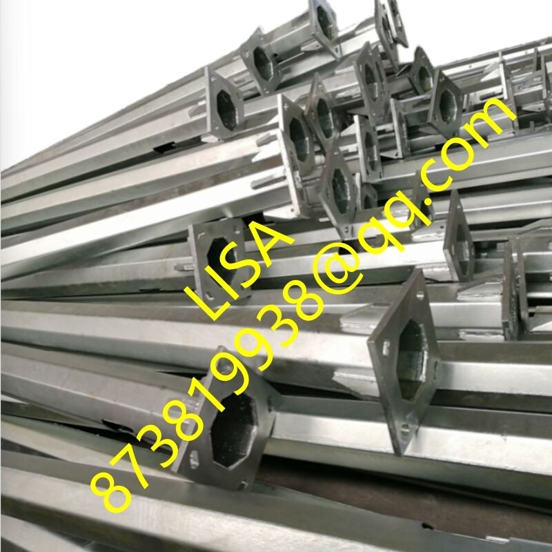 30ft Octagonal Tapered Hot-dip Galvanized Steel Lighting Pole for Street Illumination