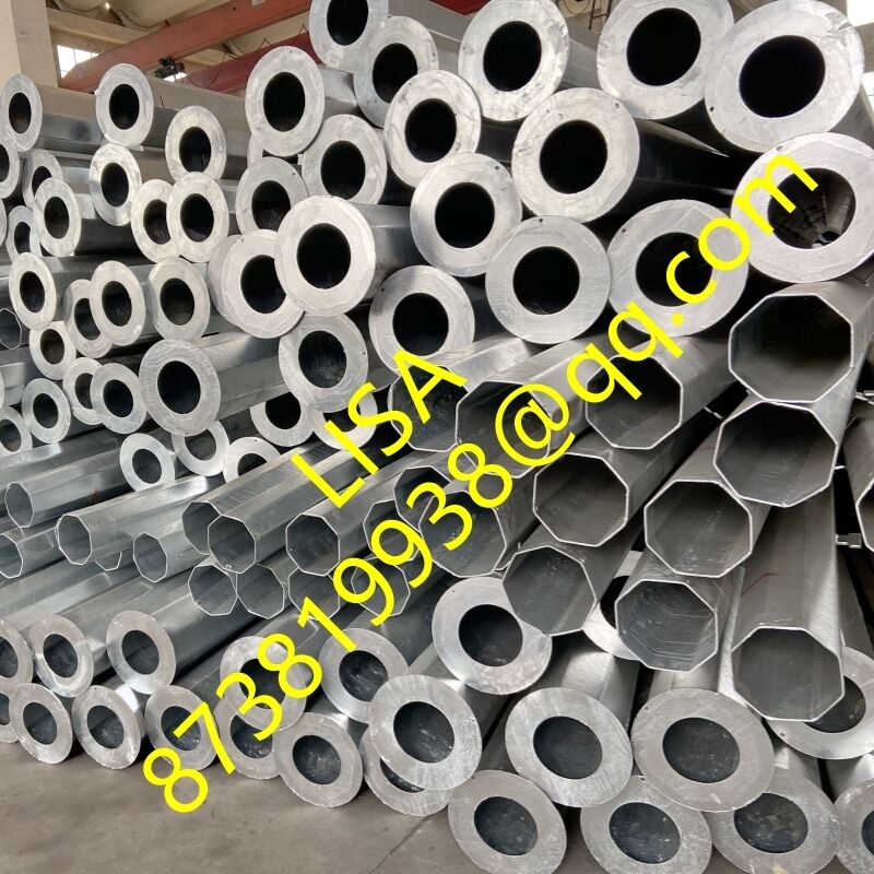 Philippines Meralco Hot-dip Galvanized Octagonal Tapered Electric Steel Pole with Q355B Material