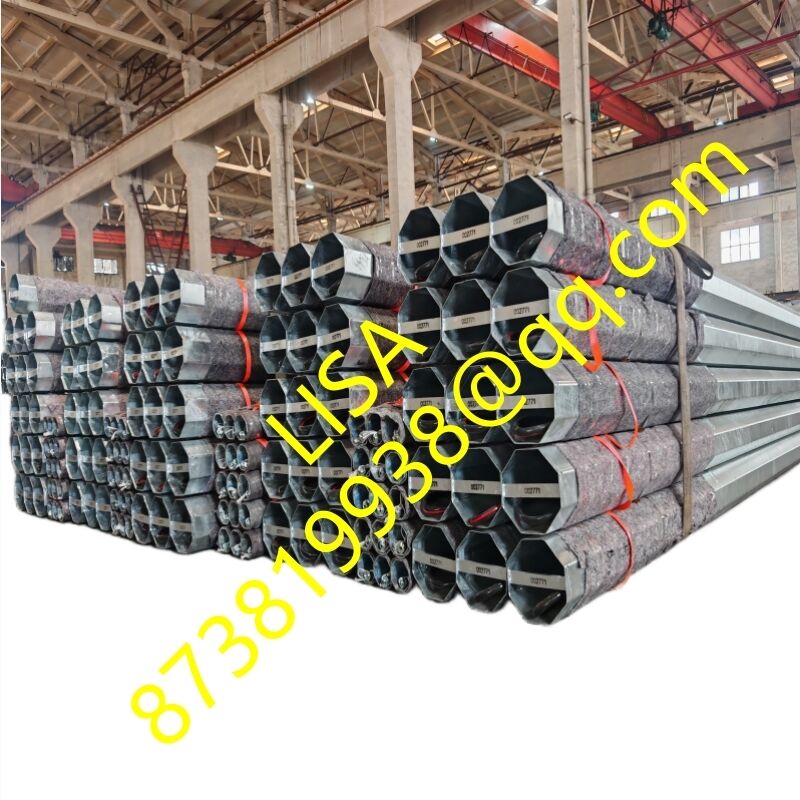 5M-12M Octagonal Tapered Hot-dip Galvanized Steel Lighting Pole for Street and Park Lighting