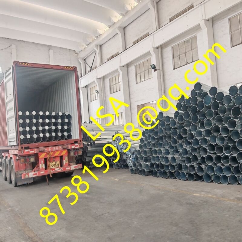 40FT Hot Dip Galvanized Octagonal Steel Pole with 500KG Load for Distribution Lines