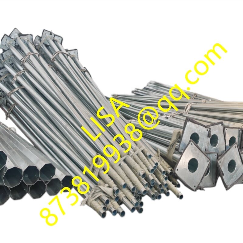 9M Height Hot-dip Galvanized Q235B Steel Lighting Pole for Street and Park Illumination