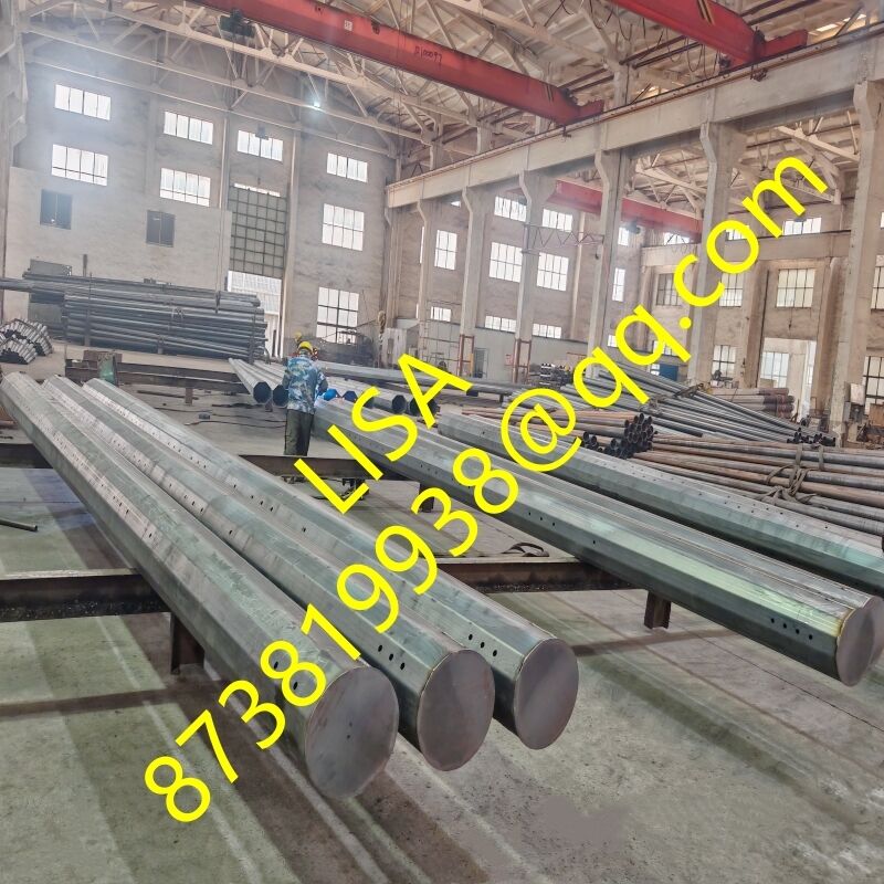 50FT-100FT Hot Dip Galvanized Polygonal Steel Utility Pole for Power Distribution