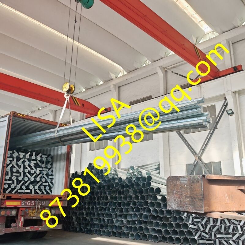 30FT Octagonal Galvanized Steel Utility Pole with 500KGF Load Capacity
