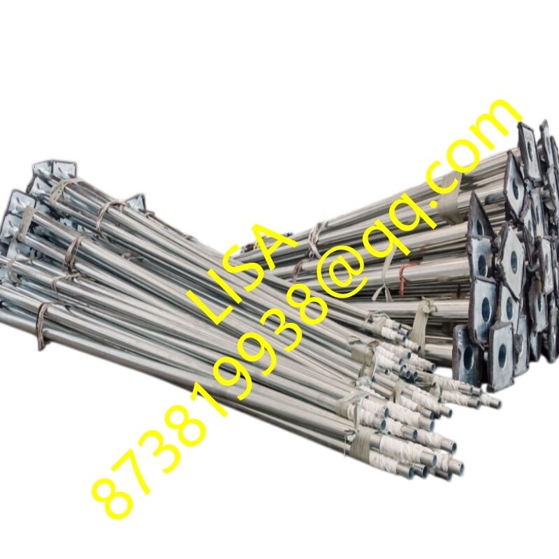 30ft Hot-dip Galvanized Q235B Steel Lighting Pole with HDG Anchor Bolts