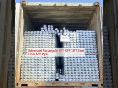 Galvanized Rectangular 8FT 10FT 12FT Steel Cross Arm Pipe