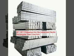 8FT 10FT Philippines Hot Dip Galvanized Electric Rectangular Steel Cross Arm