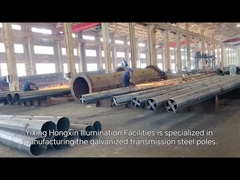 75FT 1200KGF Load Overhead Power Line Octagonal Galvanizing Steel Pole