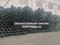 Hongxin 45FT Hot Dip Galvanized Octagonal 1200KGF 2-Segments Distribution Steel Poles