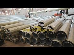 Philippines 45FT Octagonal Steel Pole with Hot Dip Galvanized & Bitumen Painted Surface Demo