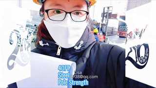 40FT Galvanized Electric Steel Pole 500KGF