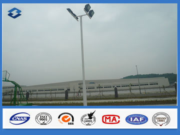 Four Lights Highway Lighting Pole Slip Joint Flange Connected 20w - 1000w Power