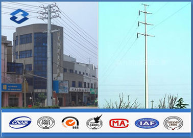 10KV Three Circuits Transmission Electrical Power Pole Polygonal with Steel