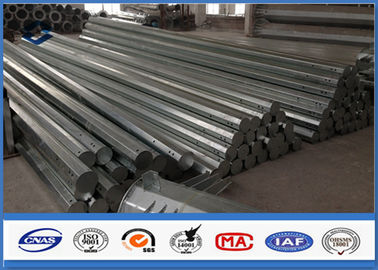 HDG Galvanized Steel Pole 3.5m ~ 15m Height galvanized metal tube