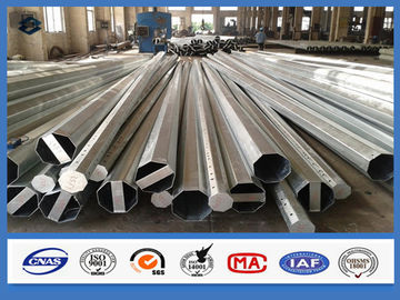 Polygonal / Tubular galvanized structural steel tubing , AWS D1.1 standard galvanised metal posts