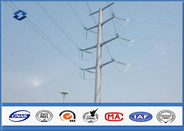 Electric Angle Power Steel Pole with 110KV Double Circuits Hot Dip Galvanized