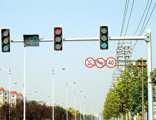Q235 Q355 Steel Traffic Poles Galvanized Traffic Signal Power Pole Electrical