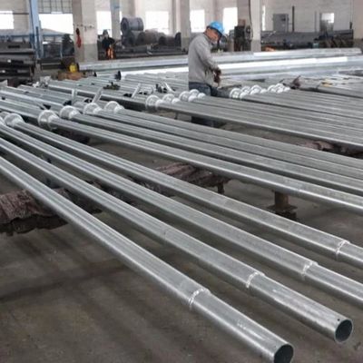 Q255B 9M Round Tapered Galvanized Steel Street Lighting Pole
