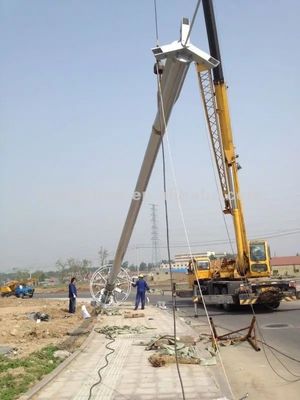 Q355 12 Sides Polygonal High Mast Tower 4.0mm - 20.0mm Thick