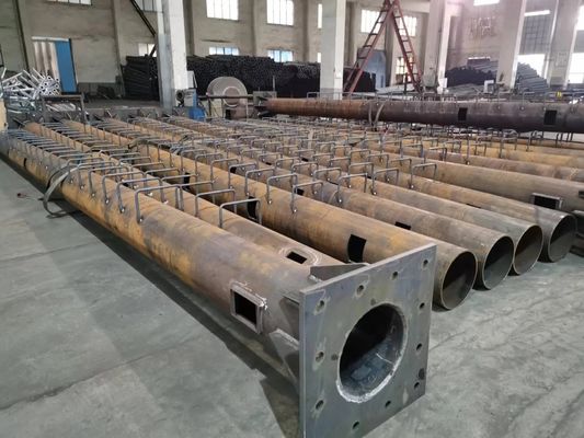 Q355 12 Sides Polygonal High Mast Tower 4.0mm - 20.0mm Thick