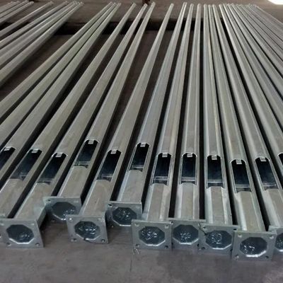 Q235  Steel Lighting Pole Galvanized Coating Solar Lamp Metal Pole For Lights