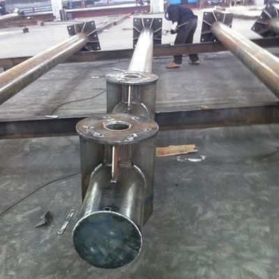 Customized Polygonal Steel Traffic Poles Galvanized Traffic Signal Steel Pole
