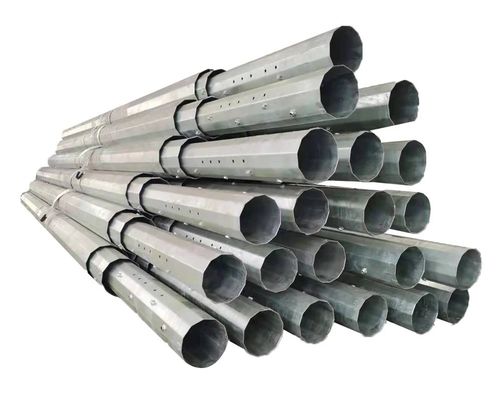 69KV 90FT Çokgen Sıcak Dip Galvanize Elektrik iletim Metal Güç direği