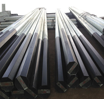 25FT Sıcak Dip Galvanizli ve Bituminous Siyah Katran Boyası Seksengen Çelik direği