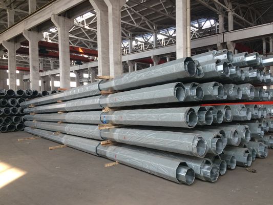 Polygn Steel Electric  Pole Galvanized Transmisson Steel Pole