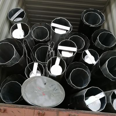 70FT 1200KGF حمولة 5mm سميكة 69KV قطب الفولاذ الكهربائي المعالج متعدد الأبعاد