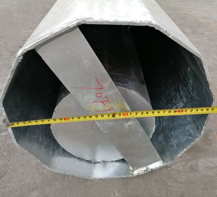 70FT 1200KGF حمولة 5mm سميكة 69KV قطب الفولاذ الكهربائي المعالج متعدد الأبعاد