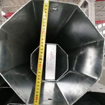 Philippines Galvanized Steel Pole 40FT Nea Standard 500KGF Load Steel Power Pole