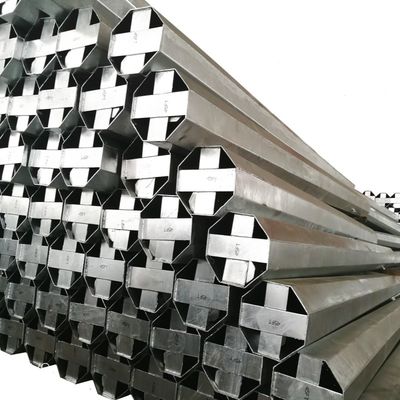 Q235 Electric Steel Pole 45FT Overhead Power Line Octagonal Galvanized Steel Pole