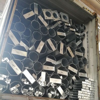 750KGF Q355B Electric Powerutility Pole Octagonal Hot Dip Galvanised Octagonal Pole